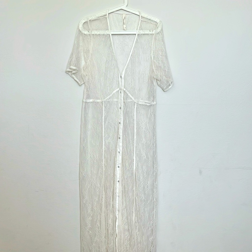 ANTHROPOLOGIE lace maxi dress